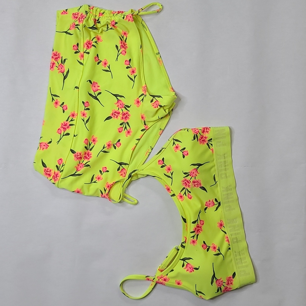 Victoria's Secret Gym To Swim Two Piece Neon Yellow